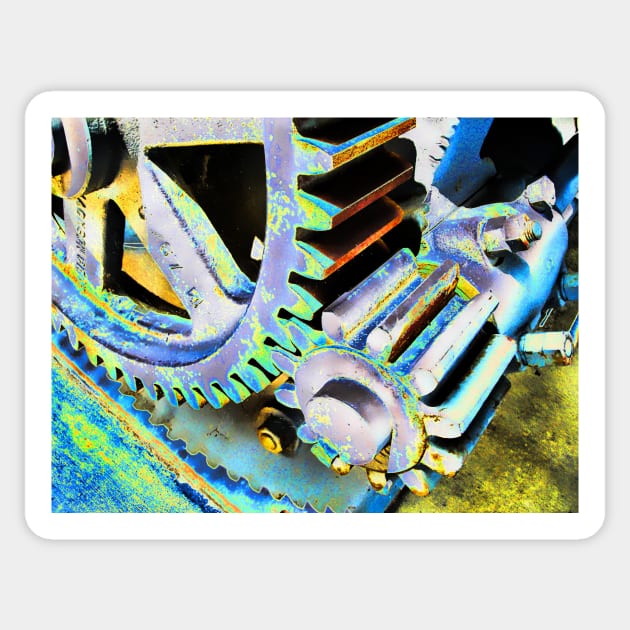 Abstract Gears Sticker by Degroom